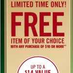 bath and body free item of choice