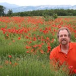 bruce in france poppy field