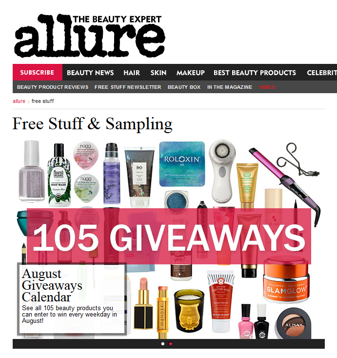 allure giveaways