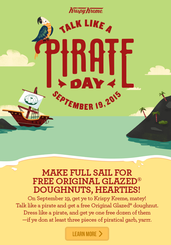 krispy kreme pirate day